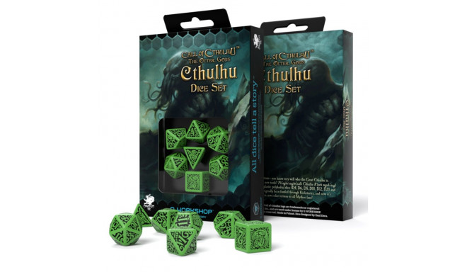 COC The Outer Gods Cthulhu Dice Set Green And Black