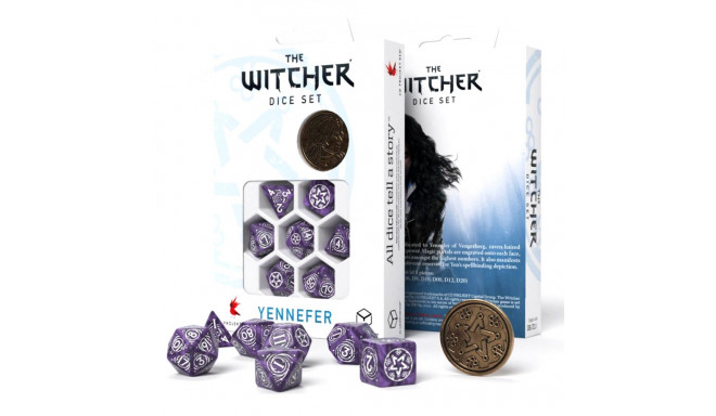 The Witcher Yennefer Dice Set Lavender And White