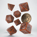 The Witcher Geralt Dice Set Caramel and Silver