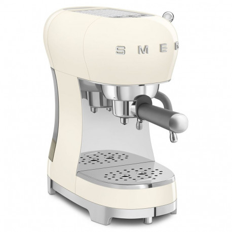 Coffee Maker - SMEG ECF02CREU 15-Bar Manual Espresso Thermoblock 1.1L Cream