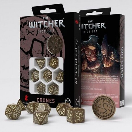 Dice Set - Q-Workshop The Witcher Crones Weavess Brown