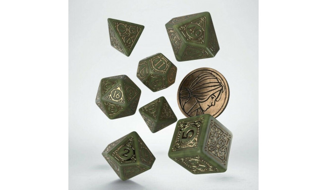 Q Workshop The Witcher Triss Dice Set Green And Gold Sp