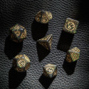 Q Workshop Dragons RPG Dice Set (Green & Gold Sp )