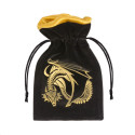 Dragon Velor Dice Bag Black And Gold