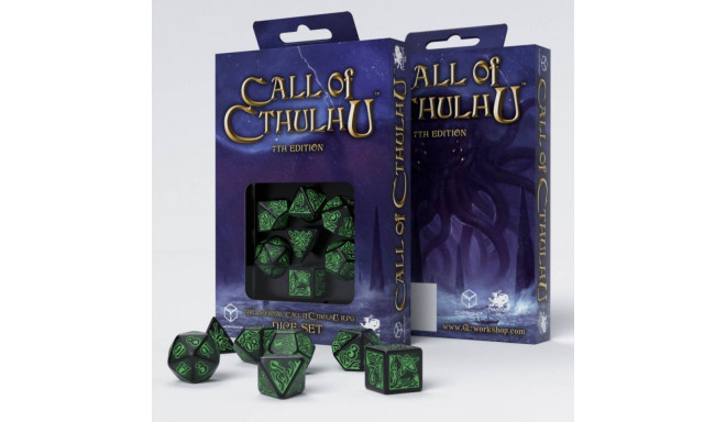 Call Of Cthulhu 7th Edition Dice Set Black And Green Sp