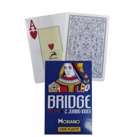 Modiano Bridge 2 Jumbo Index Playing Cards (Blue)