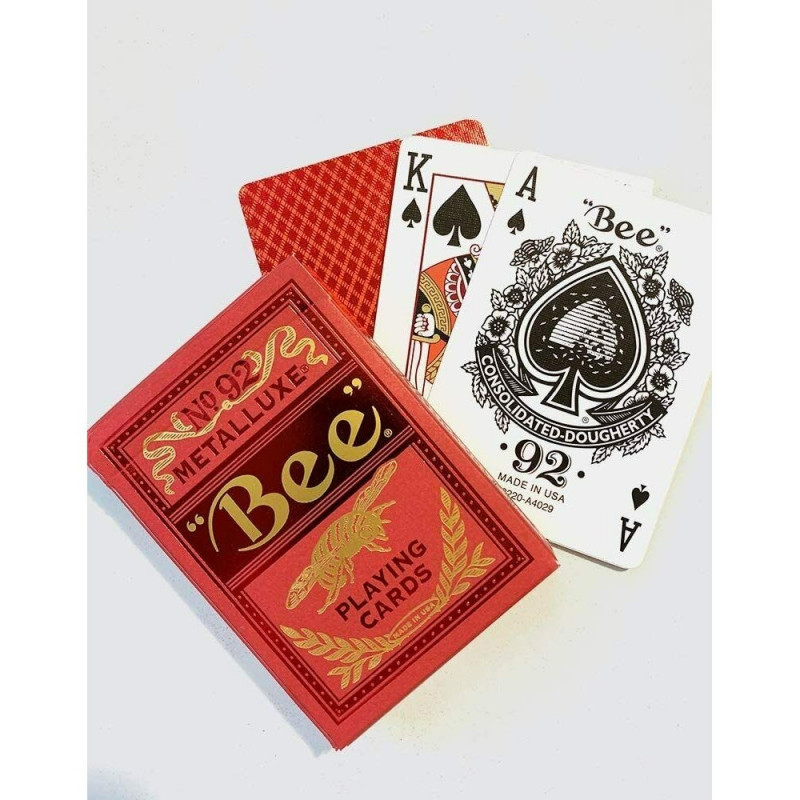 Bicycle Bee Metalluxe Red No92 Playing Cards Photopoint