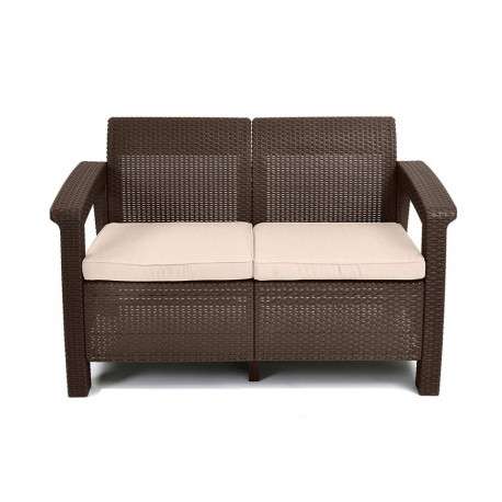 Keter Darza divans divvietigs Corfu Love Seat bruns 29197359599