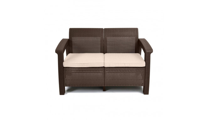 Keter Darza divans divvietigs Corfu Love Seat bruns 29197359599