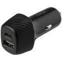 Deltaco KFZ-Ladegerät 36W 1x USB/1x USB-C schwarz