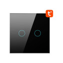 Smart Light Switch WiFi Avatto TS02-EU-B2 2 way (black)