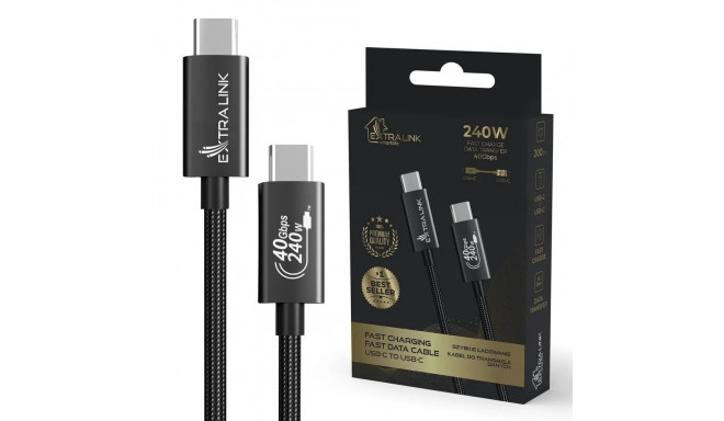 Cable USB Type-C to USB Type-C Smart Life Braided 240W 2m black