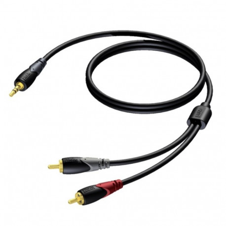 3,5 mm isane stereo jack - 2x RCA/Cinch isane 5 m