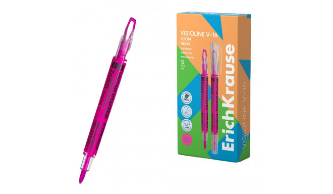 Double-ended text marker ERICH KRAUSE Visioline V-16 Zoom Neon pink