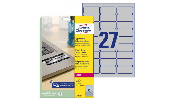 Label 63,5x29,6mm identification