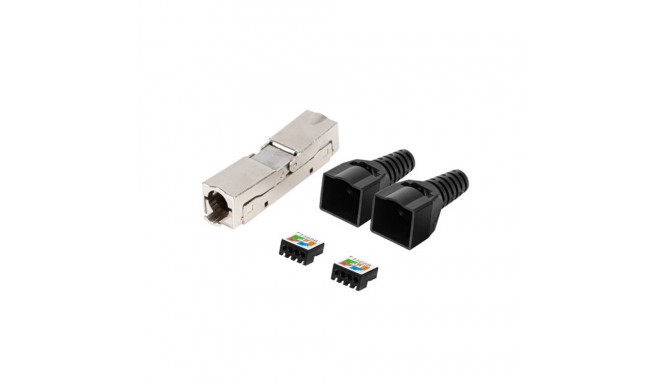 2X RJ45 CAT6 FTP PLUG 8P8C TOOL-LESS ADAPTER LANBERG