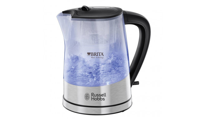 Russell Hobbs Purity electric kettle 1 L 2200 W Black, Silver, Transparent