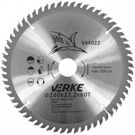 Saeketas puidule 160x22,2x60z VERKE