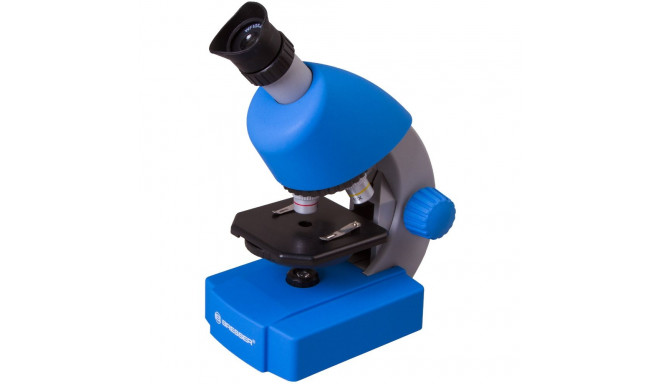 Microscope, Bresser Juniors 40x-640x BLUE with experiment kit, with phone adaptor