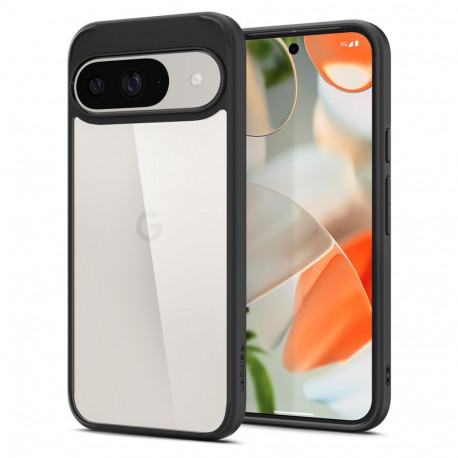 Kaitseümbris Ultra Hybrid, Google Pixel 9 Pro / Pixel 9, läbipaistev musta äärega, Spigen