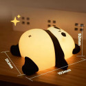 Lampka nocna Śpiący Panda Art Deco dotykowy