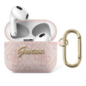 Guess Guess GUA34GSMP AirPods 3 cover rowy/pink 4G Script Metal Collection