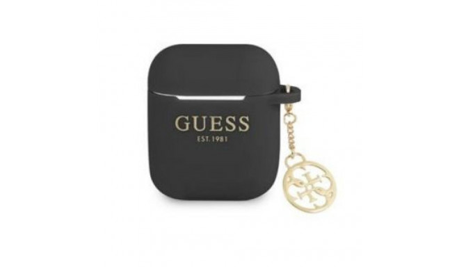 Guess Apple 4G Charms Silicone Case for Airpods 1/2 Black