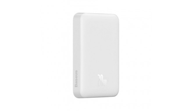 Baseus Baseus Magnetic Mini 10000mAh USB-C PD 20W / MagSafe 15W powerbank - white + USB-C cable