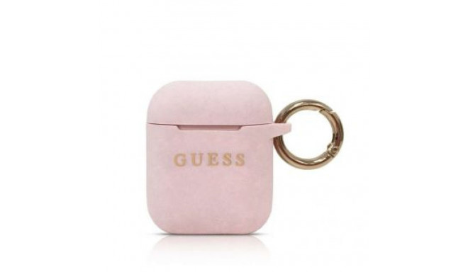 Guess - Guess Silicone Case for AirPods 1/2 Pink