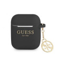 Guess - Guess 4G Charm Silicone Case for AirPods 1/2 Black