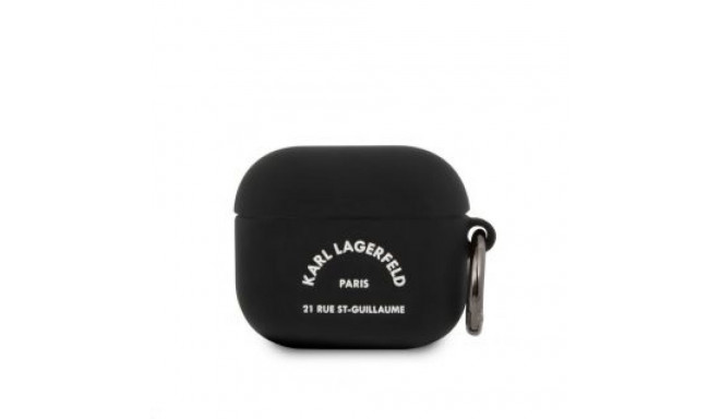 Karl Lagerfeld - Karl Lagerfeld Rue St Guillaume Silicone Case for AirPods 3 Black