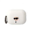 Karl Lagerfeld - Karl Lagerfeld 3D Logo NFT Karl Head Silicone Case for AirPods Pro 2 White