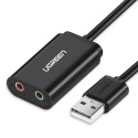 Ugreen Ugreen external sound card music adapter USB - 3.5 mm mini jack 15cm black (30724)