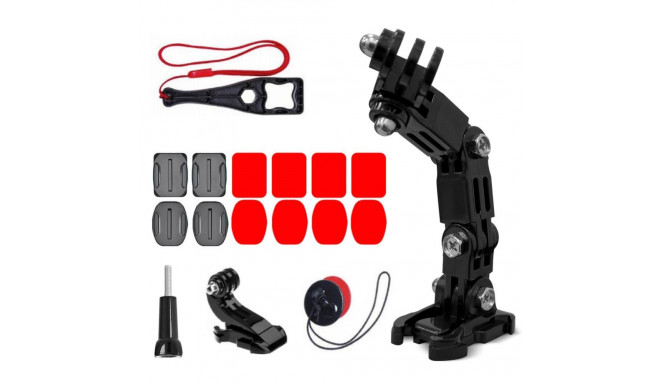 Hurtel GoPro set of helmet mounting accessories for GoPro, DJI, Insta360, SJCam, Eken sports cameras