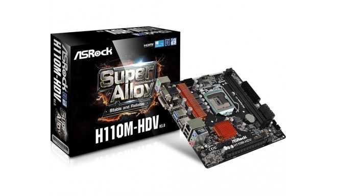 ASRock emaplaat H110M-HDV R3.0 H110 DDR4 2133