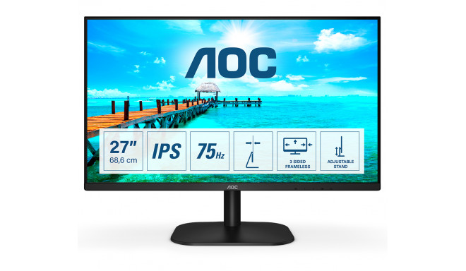 AOC B2 27B2DA LED display 68.6 cm (27") 1920 x 1080 pixels Full HD Black