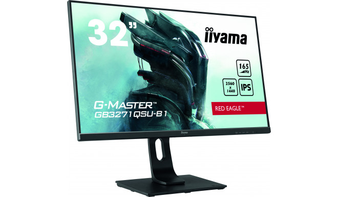 iiyama G-MASTER GB3271QSU-B1 arvutimonitor 80 cm (31,5") 2560 x 1440 pikslit Wide Quad HD LED must