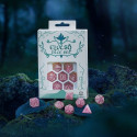 Q-workshop Elvish Sparkling Pink And White Dice Set