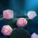 Q-workshop Elvish Sparkling Pink And White Dice Set