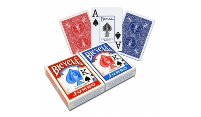 Bicycle Jumbo Blister Pack 2 Decks (Blue And Red)