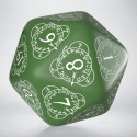 D20 Level Counter Dice Green And White Colors