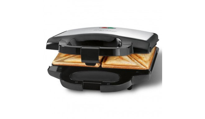 Clatronic ST 3778 sandwich maker 750 W Black, Stainless steel