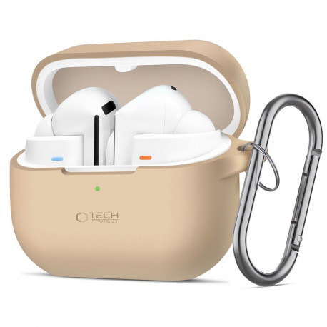 Tech-Protect case Silicone Hook Samsung Galaxy Buds 3/3 FE/3 Pro, caffe latte