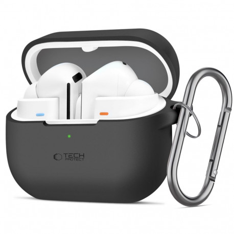 Tech-Protect kaitseümbis Silicone Hook Samsung Galaxy Buds 3/3 FE/3 Pro, must