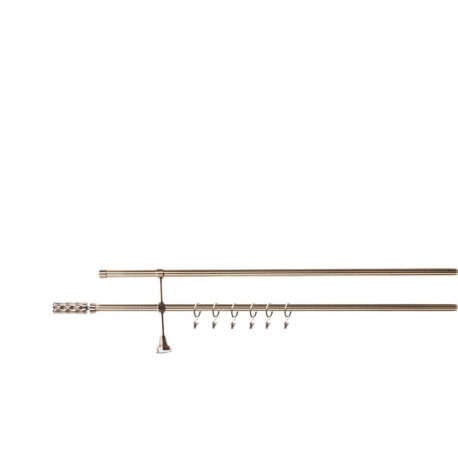 DOUBLE CURT RAIL SET D19 180 CM