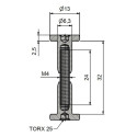 PLATES CLAMP 32 MM ZINC