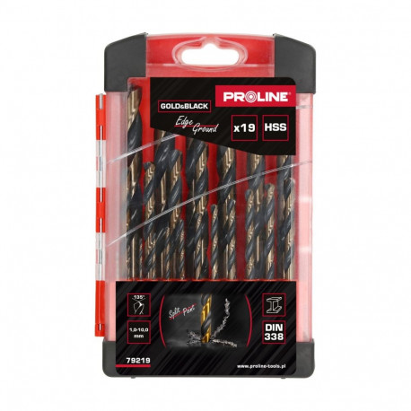 proline HSS metalli puuride komplekt 19 tk (1-10 mm) DIN338 lihvitud