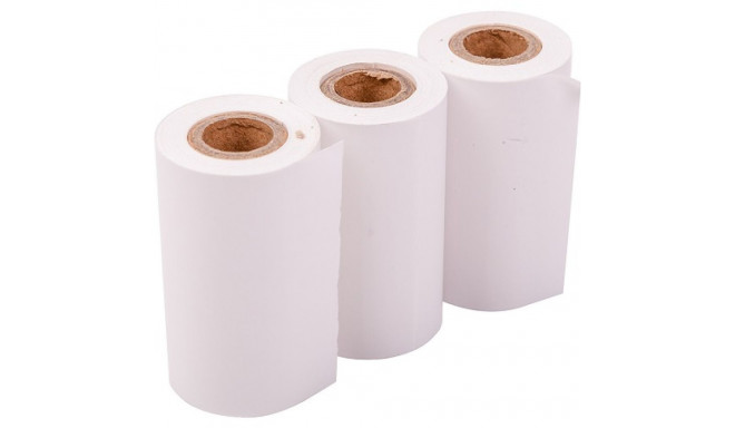 Thermal Paper for Thermal Label Printer, D30mm x 52mm, 3 rolls