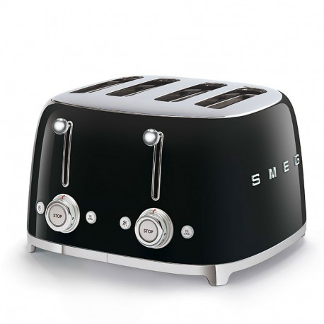 Toaster - SMEG TSF03BLEU 4-Slice with 6 Browning Levels and 3 Programs Black
