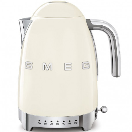 Electric Kettle - SMEG KLF04CREU 1.7L 7 Temp Settings Keep Warm 360° Swivel Cream
